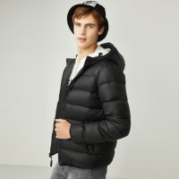 佐丹奴双面白鹅绒羽绒服 男羽绒外套 男连帽轻薄羽绒衣01078658