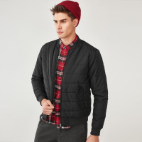 佐丹奴飞行员夹克 男装加厚夹棉外套 男士运动棒球领外衣01077781