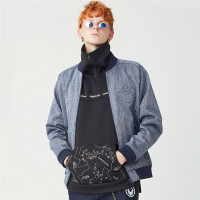 佐丹奴BSX外套男装VON头像压花摇粒绒棒球夹克04078669