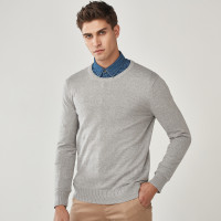 佐丹奴毛衣 男装秋季精梳纯棉毛线衣 男士圆领套头针织衫13058801