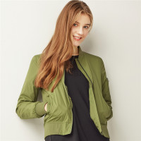 佐丹奴外套女装立领拉链飞行员夹克外套91377630