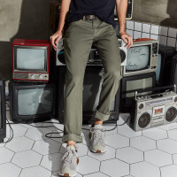 佐丹奴男弹力休闲裤 男纯色修身棉裤子 弹性男士休闲长裤01118024