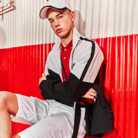 佐丹奴男立领防风衣 男装春季外套 男撞色边复古运动风衣01079720