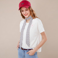 佐丹奴女T恤衫 2019新款女圆领衫 动物刺绣落肩袖短袖T恤13329201