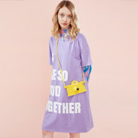 佐丹奴裙子女 印花裙女 字母印花宽松圆领短袖连衣裙91469354