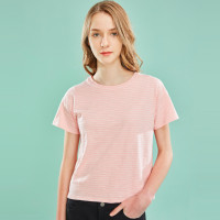 佐丹奴T恤女 女装新款竹节棉宽松圆领短袖T恤 纯棉体恤衫91329213