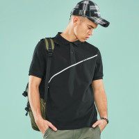 佐丹奴男式polo 男装印花弹力棉polo衫 珠地布短袖保罗衫01019385