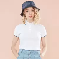 佐丹奴Polo衫女 女装撞色珠地布保罗衫 修身短袖POLO05319388