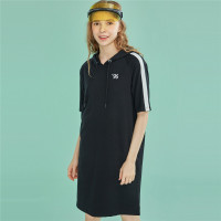 佐丹奴裙子女装数字刺绣纯棉连帽卫衣连衣裙05469490