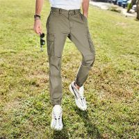 佐丹奴裤子男装弹力棉工装口袋修身束脚裤01119003