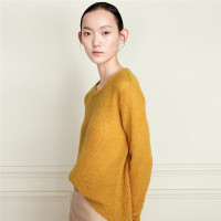 佐丹奴针织衫女装宽松前短后长圆领套头毛衣05359678