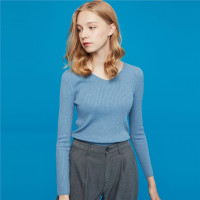 佐丹奴针织衫女装纯色V领套头针织衫92358677