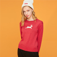 佐丹奴针织衫女装图案圆领套头针织衫90359811