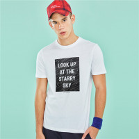 佐丹奴男士短袖T恤纯棉男装太空主题字母印花衫潮流上衣01089005