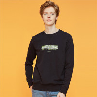 佐丹奴卫衣男长袖上衣英文字母印花圆领宽松休闲男套头衫13099705