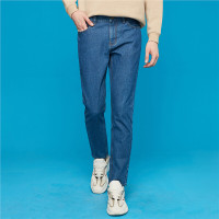 佐丹奴男牛仔裤浅蓝色五袋款洗水中腰修身小脚男牛仔长裤01119071