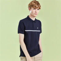 佐丹奴Polo衫男夏季拼色莱卡弹力棉珠地短袖POLO衫13010205