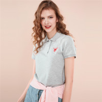 佐丹奴Polo女装鹿头刺绣弹力棉短袖POLO90319386