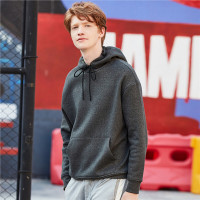 佐丹奴男女款卫衣情侣装套头宽松内抓毛袋鼠兜连帽衫外套01029786