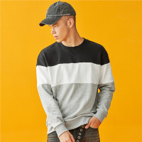 佐丹奴男士卫衣长袖男装拼色宽松圆领衣服套头衫上衣01029788