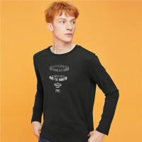 佐丹奴男T恤衫男装上衣纯棉衫趣味图案印花男长袖t恤13099707