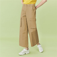 佐丹奴女工装裤多袋新款宽松阔腿裤大口袋九分裤女05420343