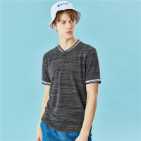 佐丹奴T恤男装蜂巢珠地布纯棉上衣男拼色t恤男短袖01029304
