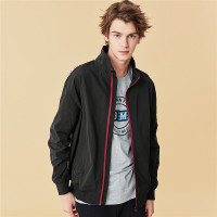 佐丹奴男运动外套拼色新款男装印字织带撞色男生运动上衣01070724