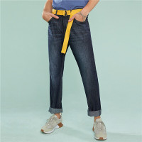 佐丹奴男士牛仔裤潮秋冬款男装猫须洗水裤子直筒长裤01119202