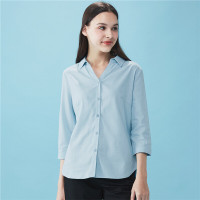 佐丹奴衬衫女装新款上衣 女生休闲款七分袖衬衣女13340202