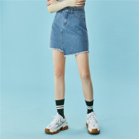 佐丹奴牛仔短裙女装新款裙子不对称设计女牛仔半裙13460217