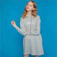 佐丹奴卫衣裙子女装英文字母刺绣帽衫休闲女连衣裙13469811