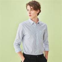 佐丹奴男衬衫新款男装上衣单标袋修身长袖休闲衬衣01040476