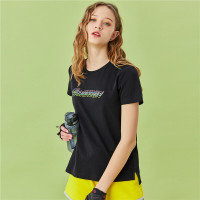 佐丹奴t恤衫女装速干上衣运动风三色字母印花快干女生T恤05320369