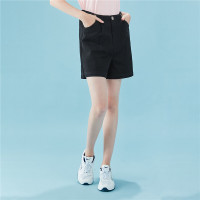 佐丹奴黑色牛仔短裤女装高腰白色牛仔裤女生纯棉牛仔热裤05400330