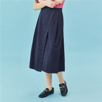 佐丹奴裙子女装新款纯色休闲纯棉不规则下摆中长半裙05460095