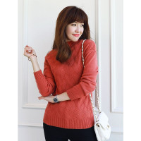 绒运利达羊绒衫女半高领加厚席编毛衣时尚