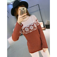 绒运利达女秋冬新款羊毛衫加厚高领毛衣保暖针织