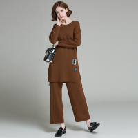 【清仓特价】中长款纯羊毛衫织套装 羊毛外穿两件套