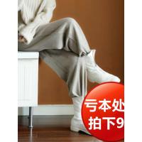 春秋季羊绒裤子女外穿百搭长裤2018新款女韩版休闲裤女宽松阔腿裤