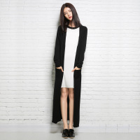 绒运利达春夏超长针织开衫毛衣女V领空调衫长袖过膝防晒衫BF5034/00600