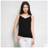 绒运利达春夏新品女装V领吊带背心修身性感纯色内搭BF5035