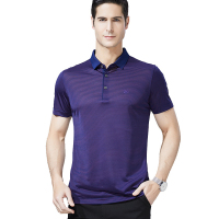恒源祥短袖T恤桑蚕丝翻领男夏季青中年男士polo衫商务T恤
