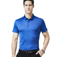 恒源祥男士短袖T恤夏款100%桑蚕丝男中年翻领T恤POLO衫