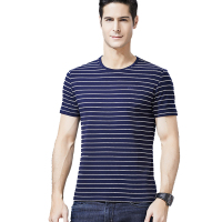 恒源祥男士短袖T恤夏款男装潮流韩版休闲条纹半袖上衣