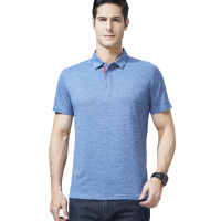 恒源祥男士短袖t恤夏翻领商务Polo衫青中年纯色宽松体恤