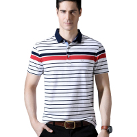 恒源祥男士短袖翻领t恤夏款男条纹商务休闲polo衫上衣