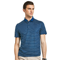 恒源祥男士短袖T恤夏季桑蚕丝T恤翻领短袖POLO衫男薄款上衣