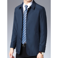 恒源祥男士夹克2020新款中年商务休闲翻领外套茄克上装