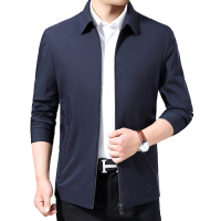 恒源祥男士夹克秋冬中年男士款爸爸装翻领夹克衫男装休闲外套